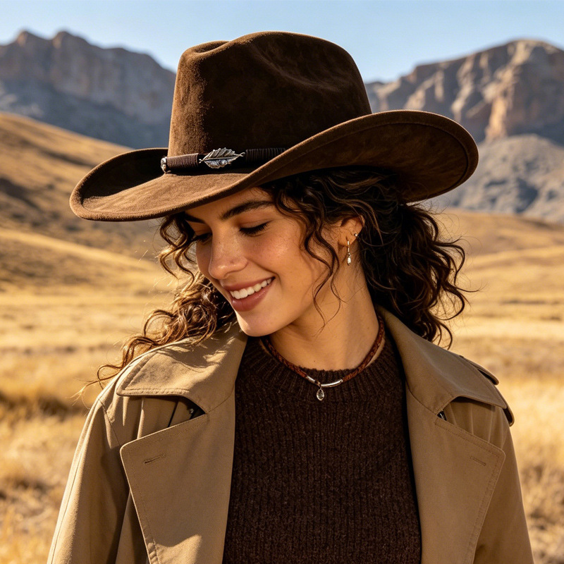웨스턴 카우보이 스타일 파나마 울 펠트 모자 (여성/남 - Fedora Hat Wool 리뷰 및 가격