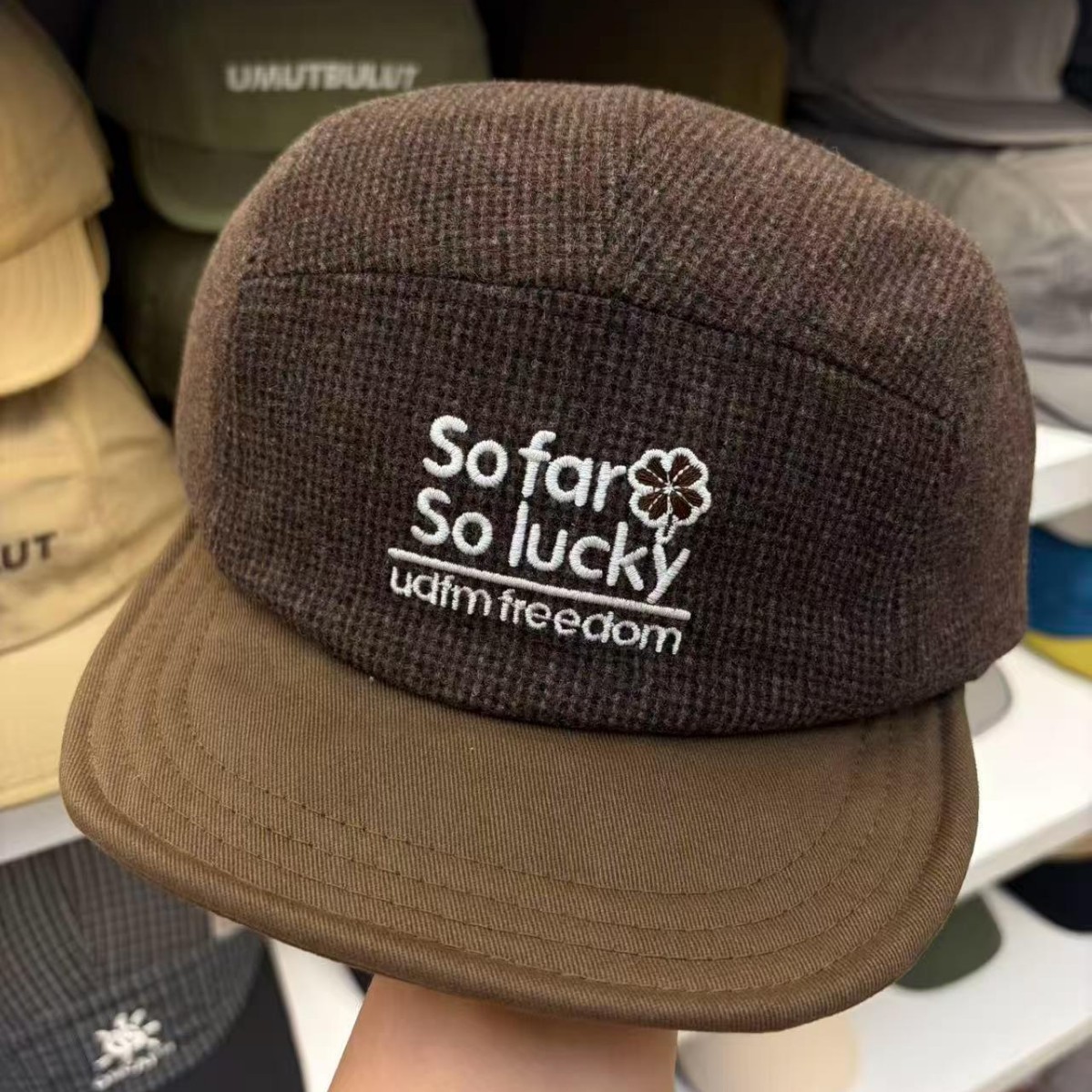 가을 겨울 야구 모자 레터 자수 트위드 코듀로이 챙 모 - Corduroy Cap 5 Panel 리뷰 및 가격