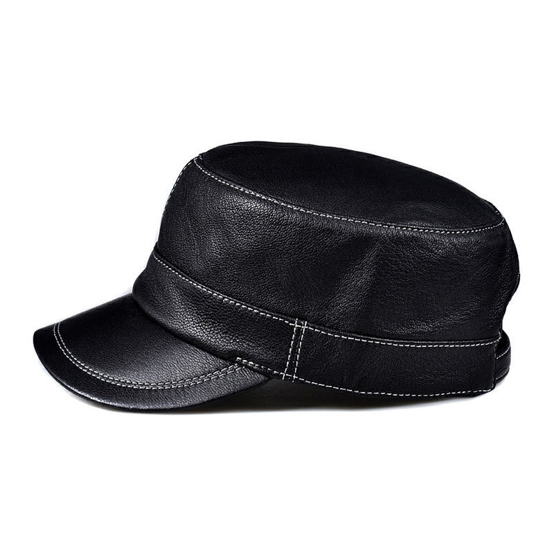 남성용 트렌디 양가죽 플랫 탑 모자, 싱글 한국 패션, - Baseball Cap Structured 리뷰 및 가격
