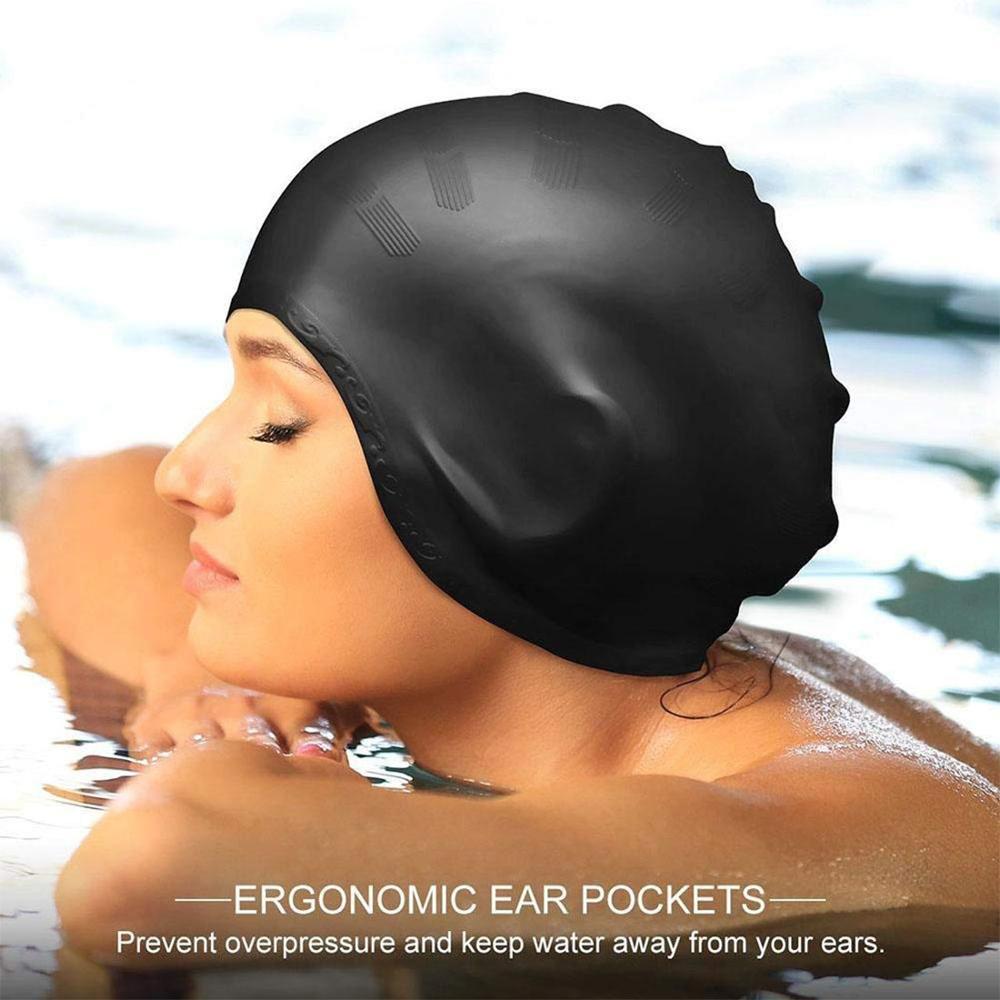 성인 높은 탄성 수영 모자 남자 여자 방수 수영장 모자 - Swim Hat Silicone 리뷰 및 가격