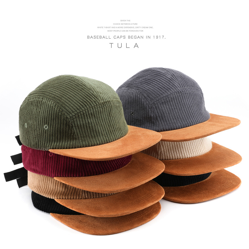 새로운 5패널 스플라이싱 코듀로이 야구 모자 맞춤형 로 - Corduroy Cap 5 Panel 리뷰 및 가격