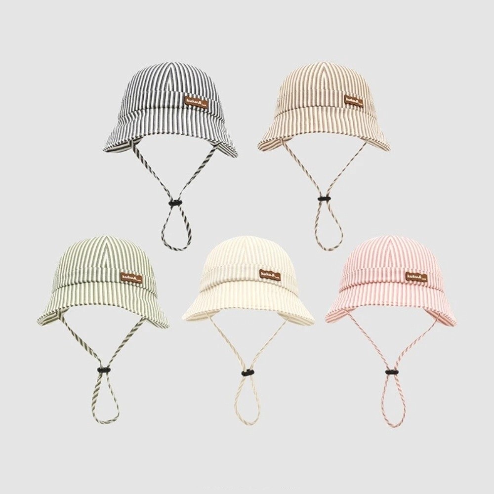 새로운 스트라이프 아기 버킷햇 조절 가능 통기성 좋은  - Bucket Hat Cotton 리뷰 및 가격
