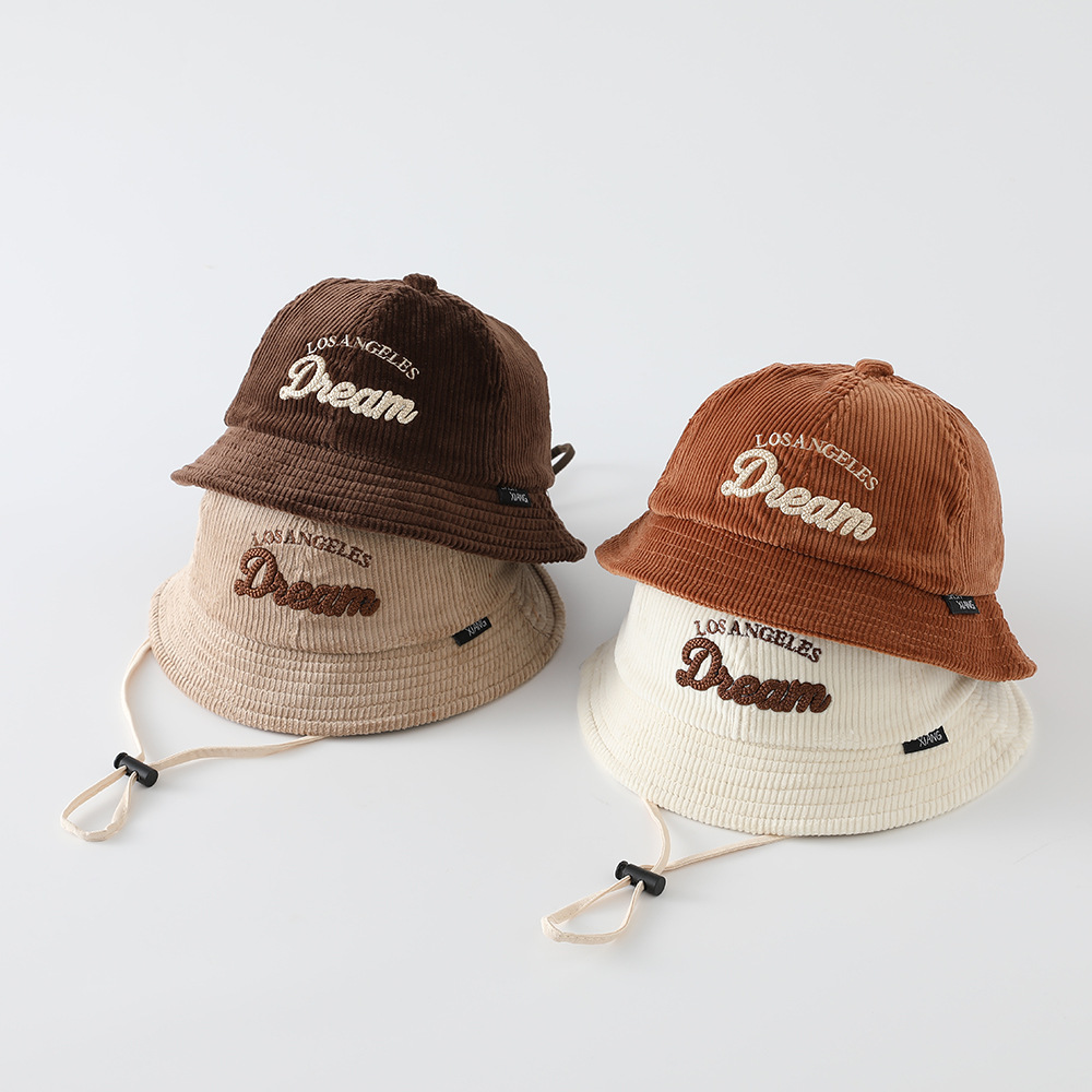 아기용 단색 자외선 차단 모자 남아용 보온 코듀로이 벙 - Bucket Hat Cotton 리뷰 및 가격